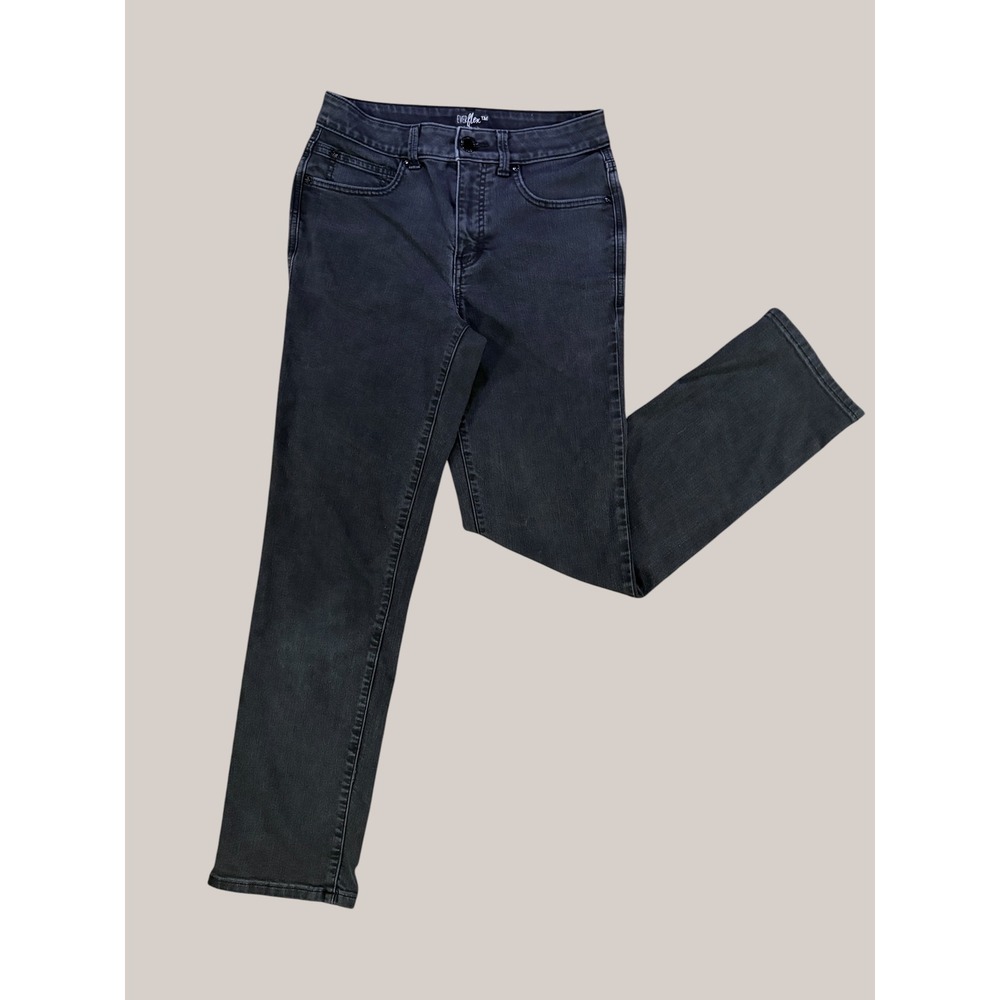 EverFlex High Rise Black Straight Leg Jeans Women's 8
